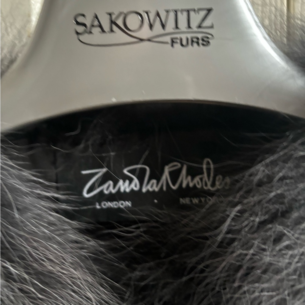 Zara Rhodes Gray Fur Vest - Picture 4 of 5